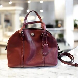 Coach Maroon Leather Satchel